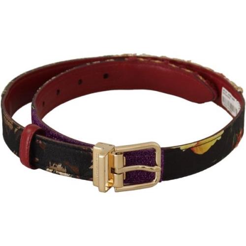 Riem D&amp;G Patchwork lederen gouden metalen gespriem