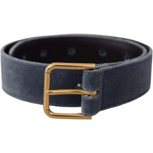 Riem D&amp;G Fluwelen metalen logo riem met gesp in de taille