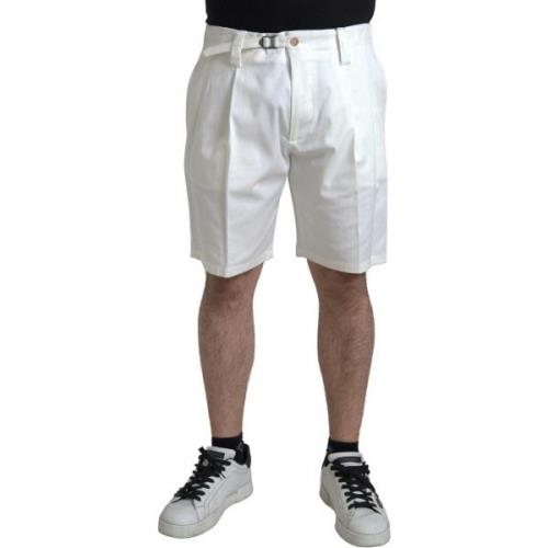 Korte Broek D&amp;G Classic Geplooide Shorts voor Heren Wit