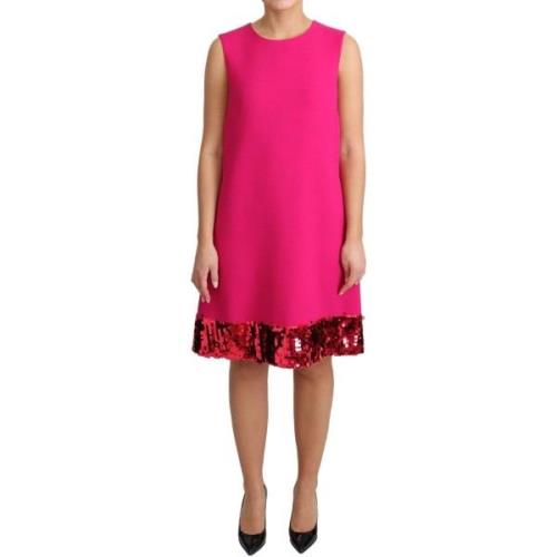 Jurk D&amp;G Fuchsia pailletten mouwloze jurk