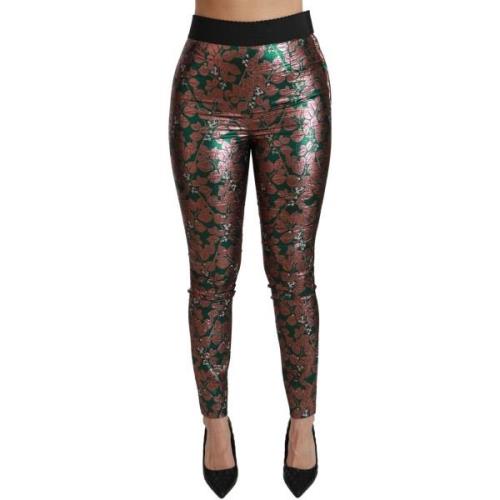 Broek D&amp;G Floral Brocade broek met slanke pijpen