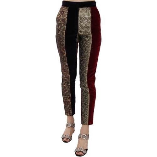 Broek D&amp;G Jacquard cropped taps toelopende broek