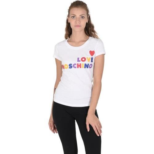 T-shirt Love Moschino Katoenen T-shirt met designdetail