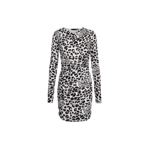 Jurk Love Moschino Viscose mix jurk met luipaardprint