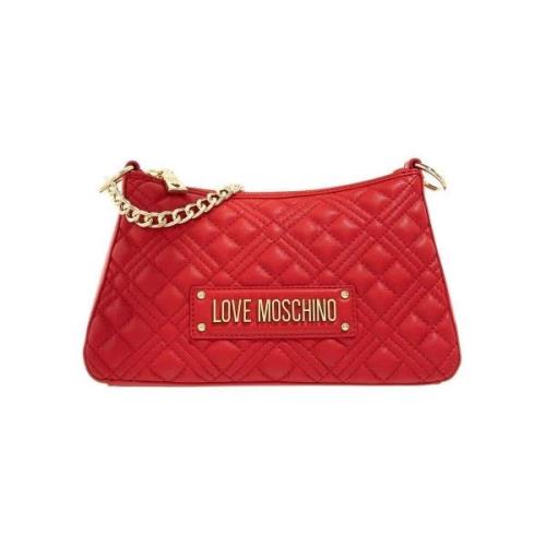 Schoudertas Love Moschino Gouden hardware imitatieleren crossbodytas