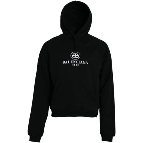 Sweater Balenciaga Katoenen sweatshirt met logo en capuchon