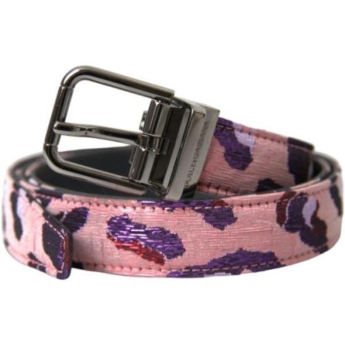 Riem D&amp;G Jacquard lederen metalen gesp riem