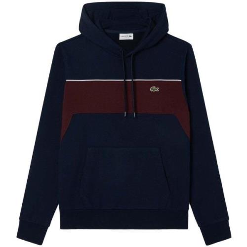 Sweater Lacoste Colour Block Fleece Hoodie Navy Blue/Bordeaux