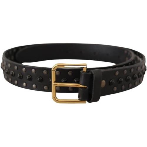 Riem D&amp;G Goudkleurige metalen gespriem met studs