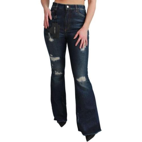 Broek D&amp;G Denim flare jeans met hoge taille