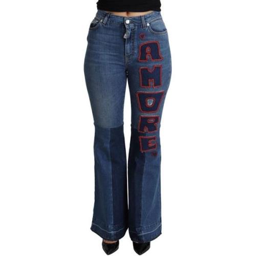 Broek D&amp;G Amore Boot Cut Katoenen Stretch Broek