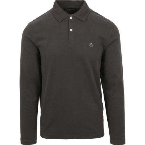 T-shirt Marc O'Polo Poloshirt Lange Mouwen Antraciet