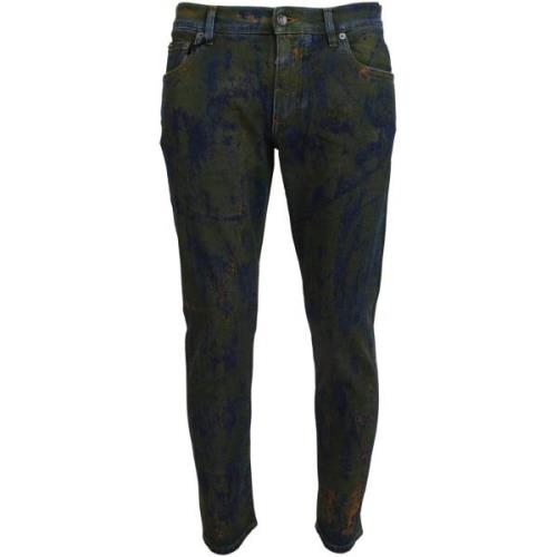 Broek D&amp;G Skinny Fit jeans voor heren in groen