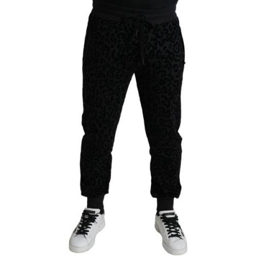 Broek D&amp;G Luipaard Katoen Slim Fit Jogger Broek