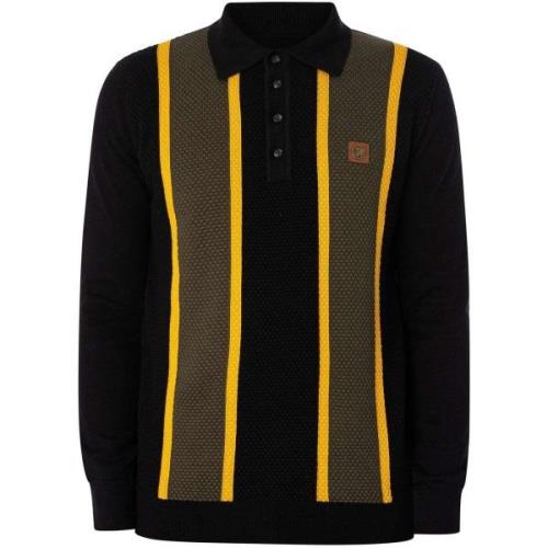 Polo Shirt Lange Mouw Trojan Poloshirt Met Lange Mouwen En Textuur En ...