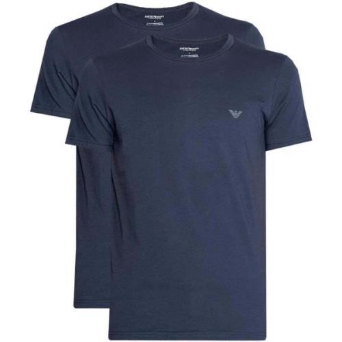 T-shirt Emporio Armani Lounge 2 Pack Crew T-Shirts Navy/Navy