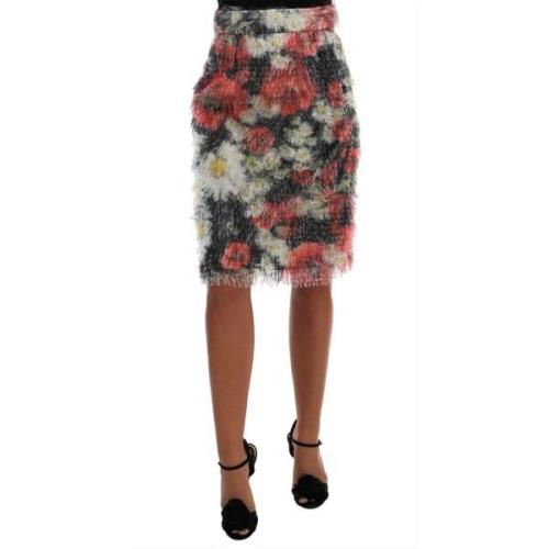 Rok D&amp;G gerafelde rok met bloemenprint