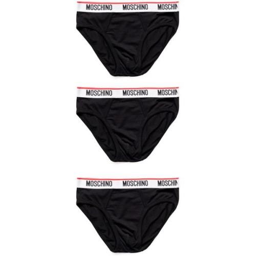 Slips Moschino Moschino Ondergoed Heren 3Pack Slips Zwart