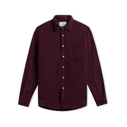 Overhemd Lange Mouw Portuguese Flannel Teca Shirt - Bordeaux