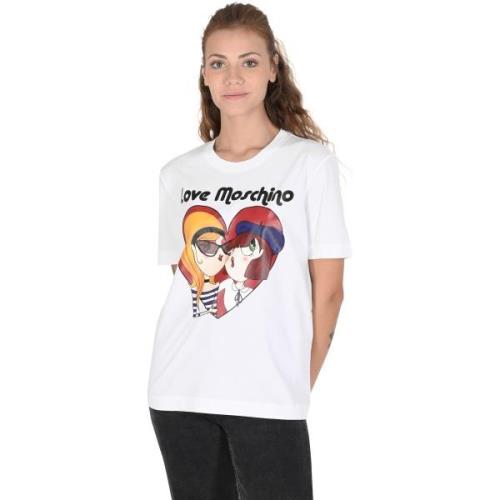 T-shirt Love Moschino Wit katoenen T-shirt