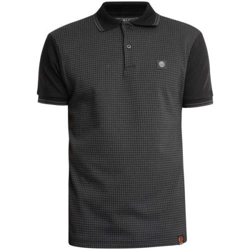 Polo Shirt Korte Mouw Trojan Poloshirt Met Pied-De-Poule-Paneel