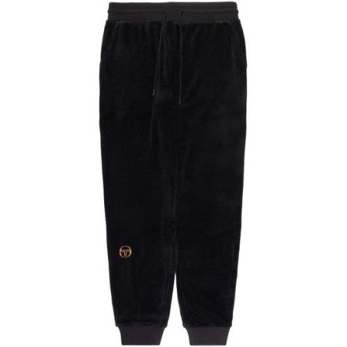 Trainingsbroek Sergio Tacchini Court TP Velour Track Pants Jogger Blac...