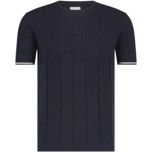 T-shirt State Of Art Knitted T-Shirt Navy