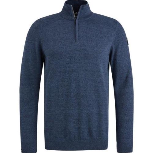 Sweater Vanguard Trui Half Zip Melange Donkerblauw