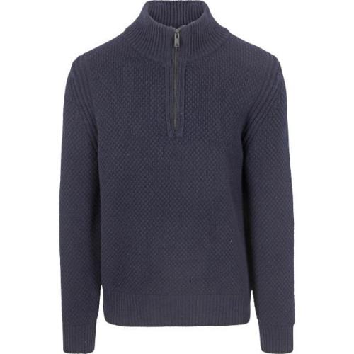 Sweater BOSS Trui Half Zip Kurano Navy