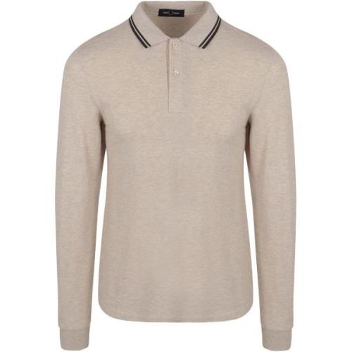 Sweater Fred Perry Longsleeve Polo Beige Melange W50