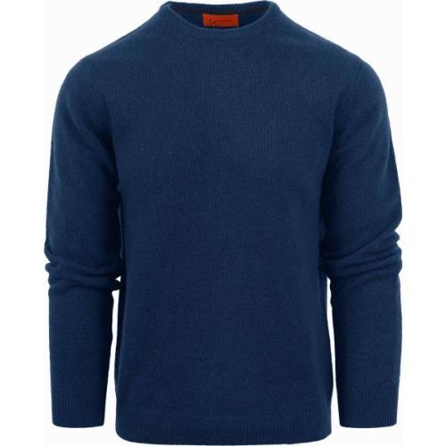 Sweater Suitable Lamswol Trui Ronde cou Indigo