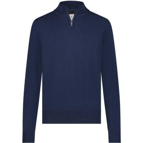 Sweater State Of Art Half Zip Trui Estate Donkerblauw