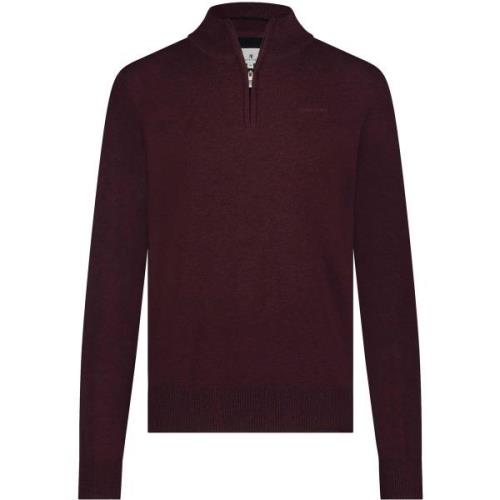 Sweater State Of Art Half Zip Trui Bordeaux