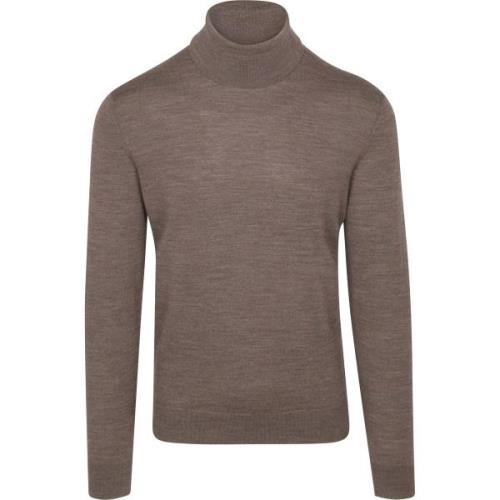 Sweater Suitable Merino Coltrui Melange Taupe