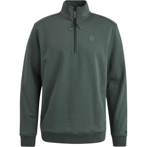 Sweater Cast Iron Half Zip Trui Groen