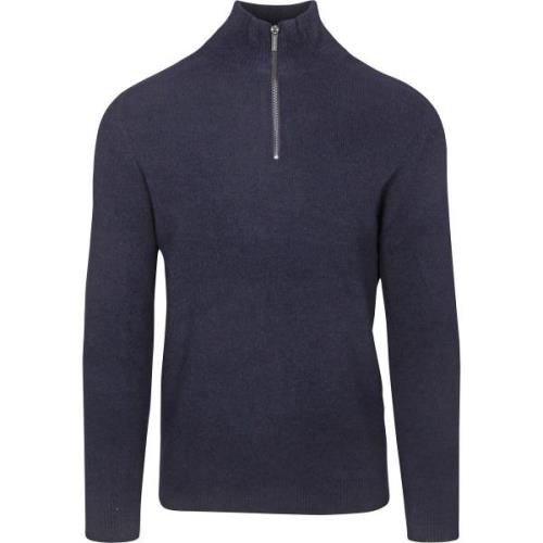 Sweater Blue Industry Half Zip Pullover Navy