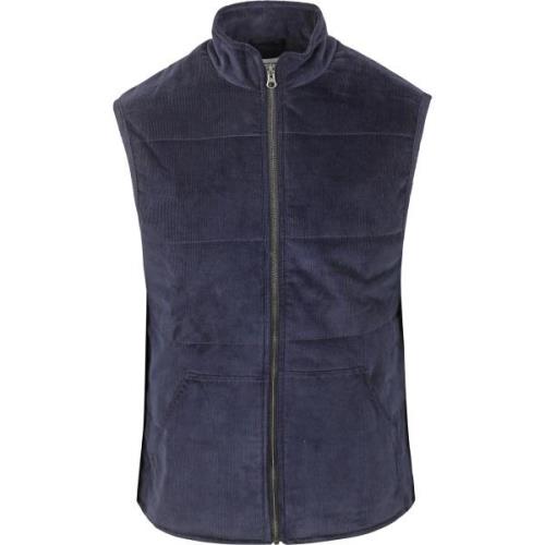 Trainingsjack Knowledge Cotton Apparel Corduroy Bodywarmer Navy