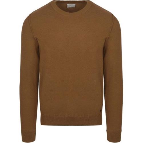 Sweater No Excess Trui Solid Jacquard Khaki