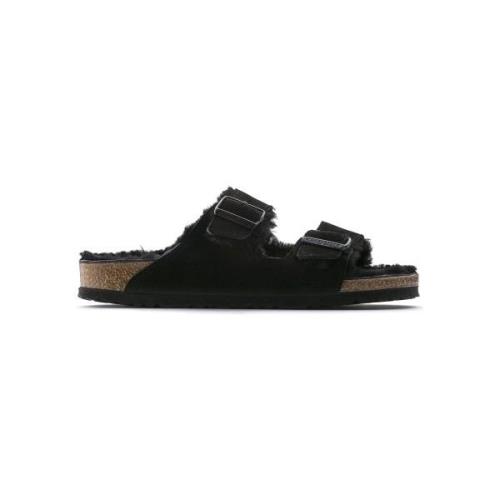 Sandalen Birkenstock Arizona Shearling Narrow - Black