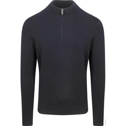 Sweater Profuomo Half Zip Pullover Luxury Navy