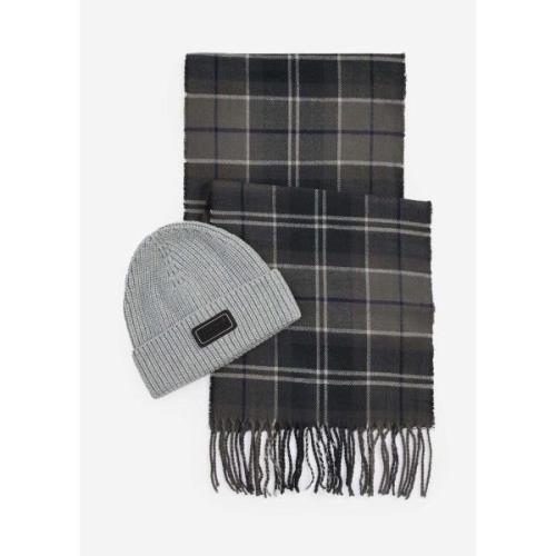 Sjaal Barbour Sweeper beanie scarf gift set