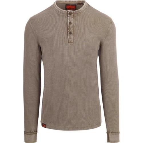 Sweater Superdry Vintage Textured Trui Taupe