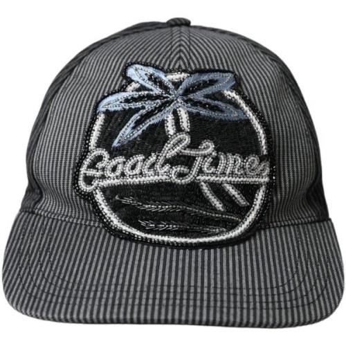 Hoed D&amp;G Palm Tree Geborduurde Baseball Cap - Zwart