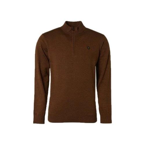 Sweater No Excess Half Zip Trui Caramel