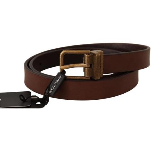 Riem D&amp;G Bruine Leren Riem met Antieke Gesp