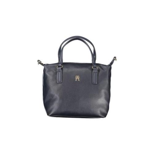 Handtas Tommy Hilfiger Polyester handtas met handvatten en schouderrie...