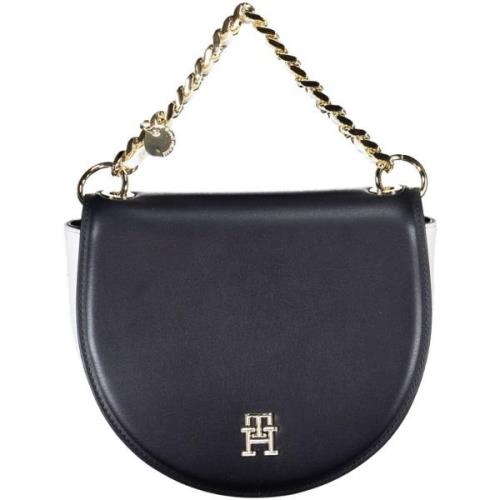 Handtas Tommy Hilfiger Julia Leren Crossbody Tas - ZwartWit