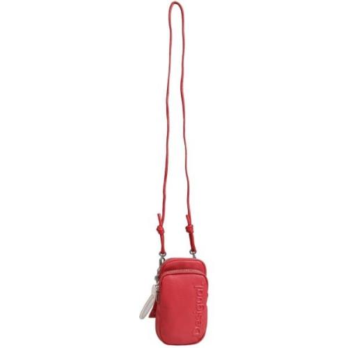 Portemonnee Desigual Womens Mini Wallet Crossbody Tas Rood Leer