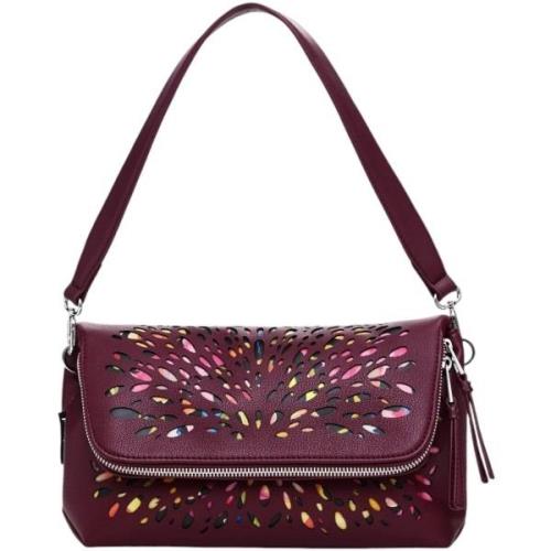 Tas Desigual Bolsito Schoudertas Cutout Design Bordeaux