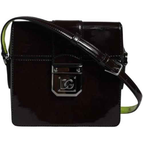 Handtas D&amp;G Glanzende leren crossbody schoudertas met magnetische ...